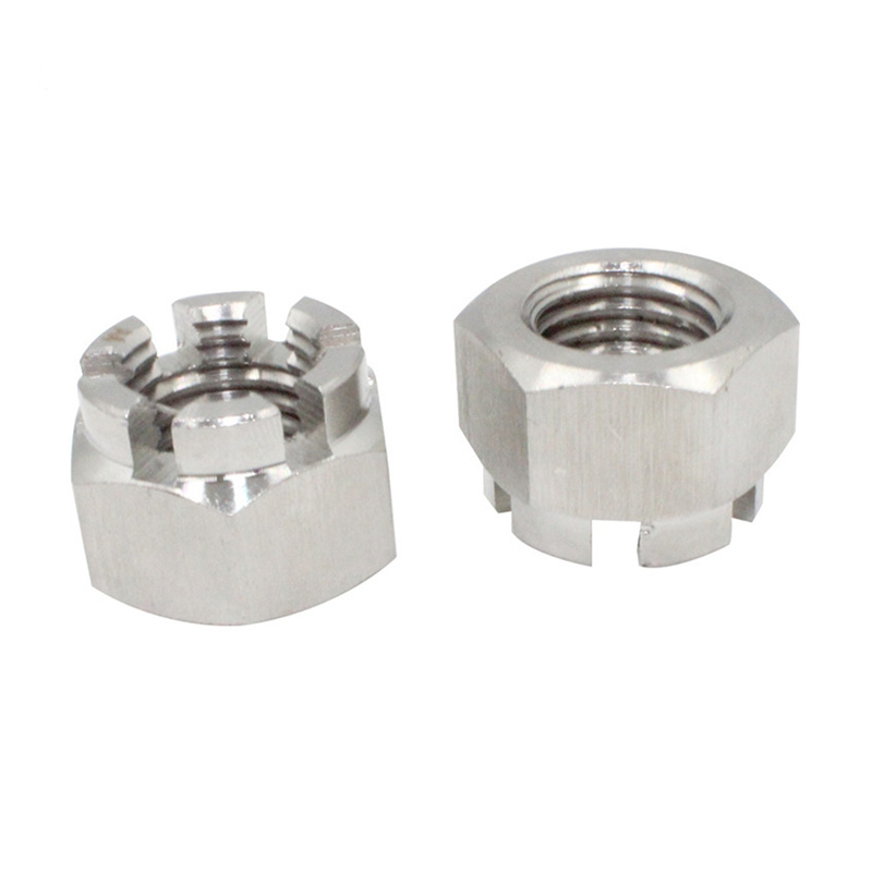 Dual Function Crown Nut med spor