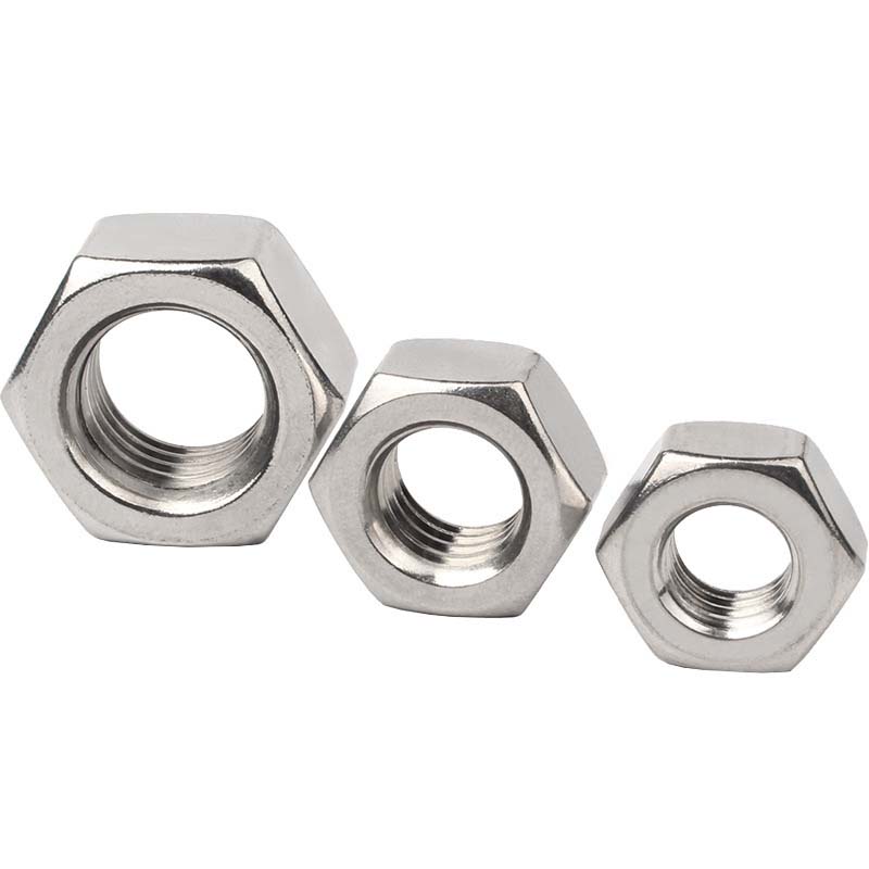 Hexagon tynn nøtt uten avfaser