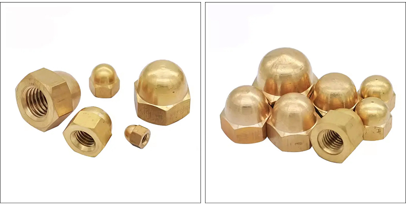 Gold Alloy Hex Decoration Cap Nuts
