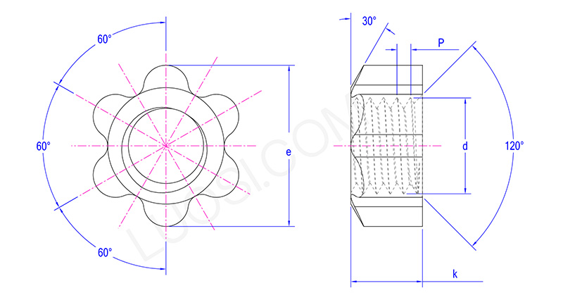 Plum Hand Tighten Nuts