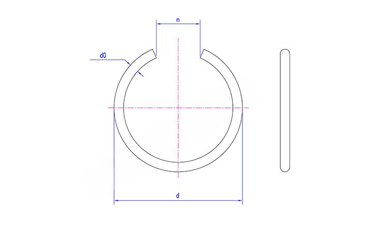 Round Wire C Clips Internal Snap Rings