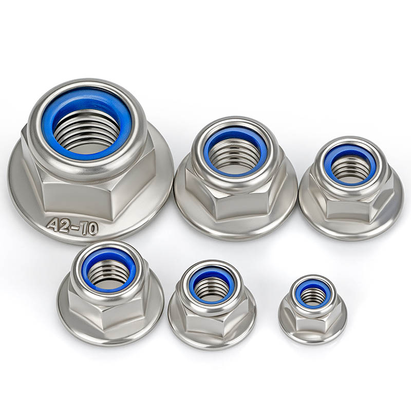 Nylon låsemutter med flens