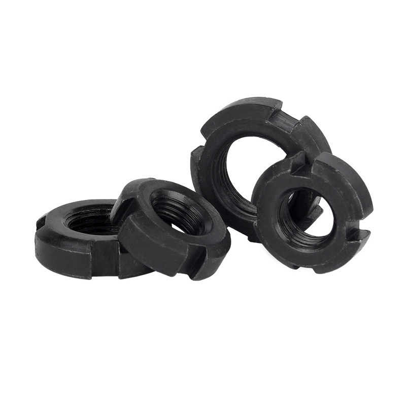 Rund mutter med spor